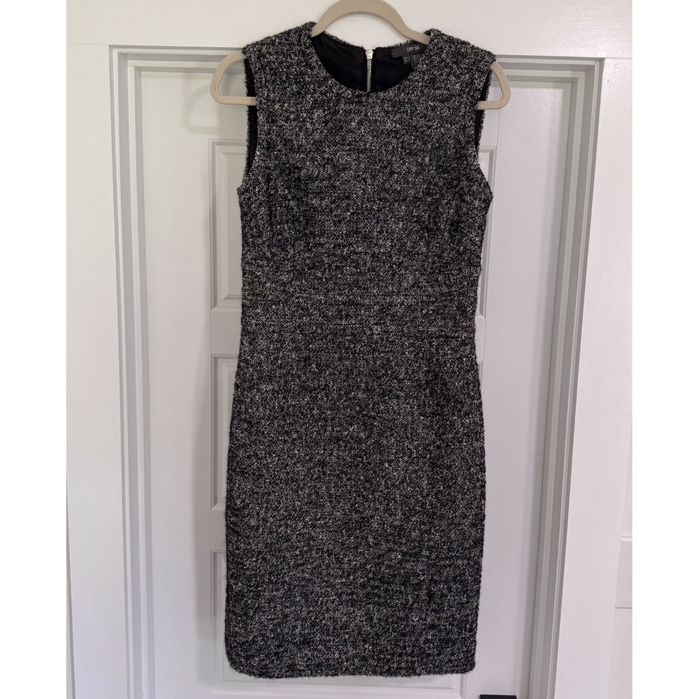 Per se Dress  Woven Sleeveless Black White Classic Cotton‎ Wool Size 6